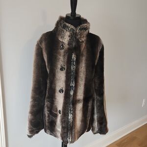 Vintage Unbranded Faux Fur Reversible Coat